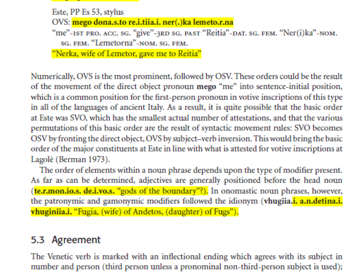 Η αρχαία ενετική γλώσσα (2025)