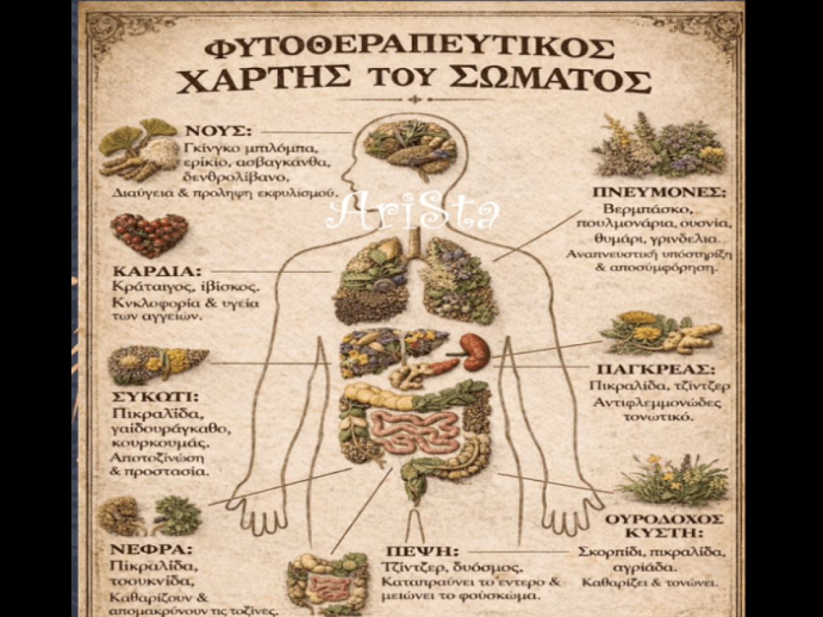 Ο Φυτοθεραπευτικός Χάρτης του Σώματος